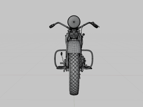 Harley Davidson Knucklehead 1936 Motorcycle 3D मॉडल