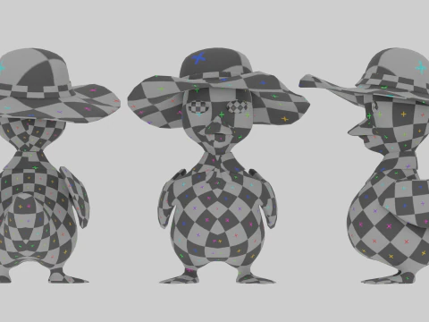 Cartoon Duck Family Pack 3D Model