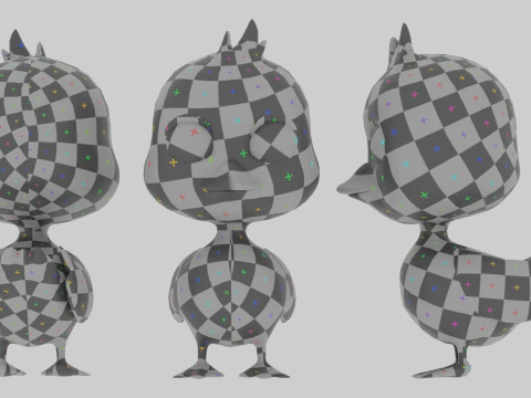 Cartoon Duck Family Pack 3D Model