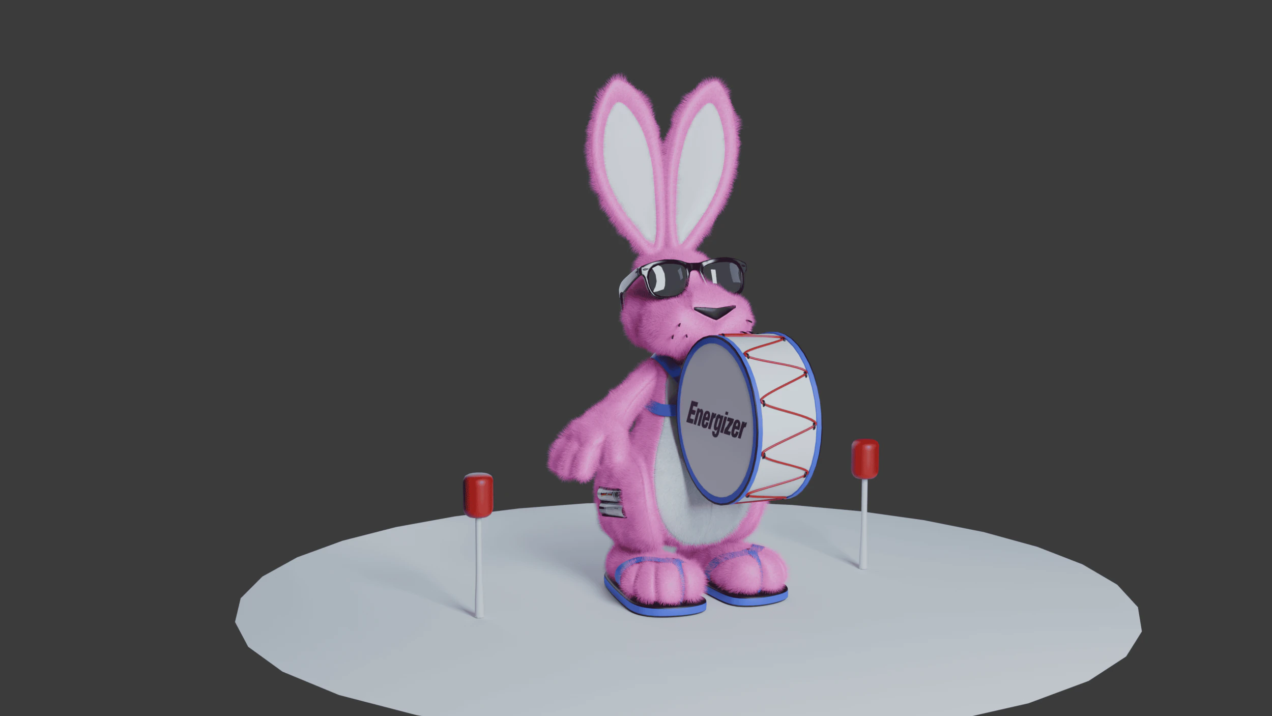 Energizer Bunny 3D Model .c4d .max .obj .3ds .fbx .stl .blend 