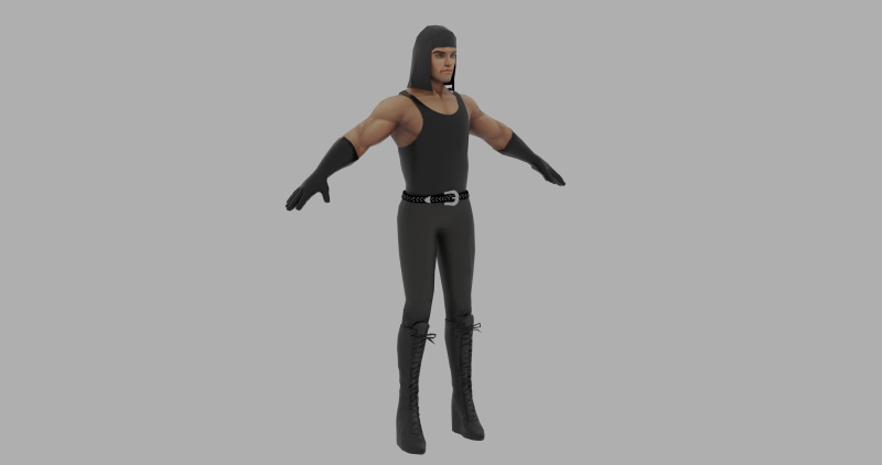 Shadow Striker PS2 Style Character 3D Модель .c4d .max .obj .3ds .fbx .stl .blend 