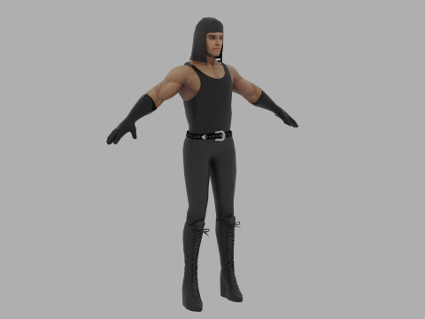Shadow Striker PS2 Style Character 3D Модель