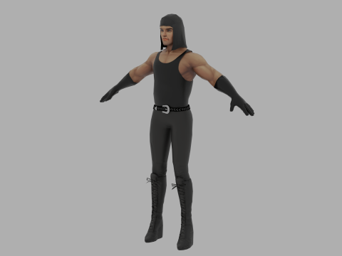 Shadow Striker PS2 Style Character 3D Модель