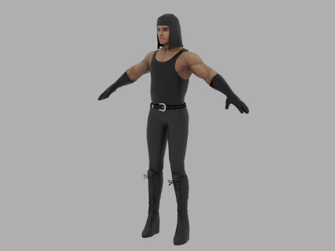 Shadow Striker PS2 Style Character 3D Model