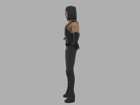 Shadow Striker PS2 Style Character 3D Model