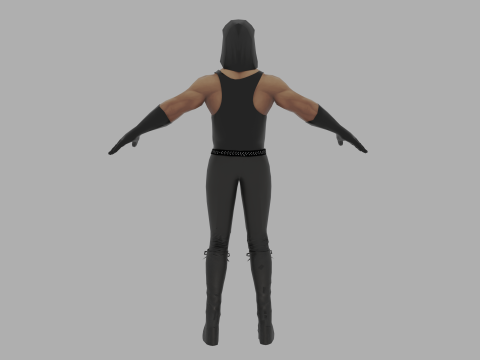 Shadow Striker PS2 Style Character 3D Модель