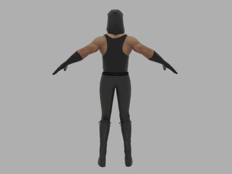 Shadow Striker PS2 Style Character 3D Model