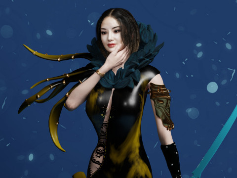 Jinsoyun from Blade and Soul Fan Art 3D Model