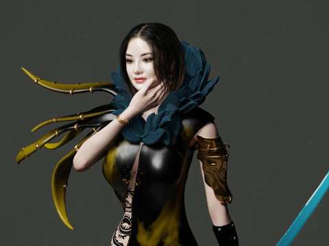 Jinsoyun from Blade and Soul Fan Art 3D Model