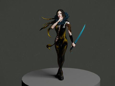 Jinsoyun from Blade and Soul Fan Art 3D Model