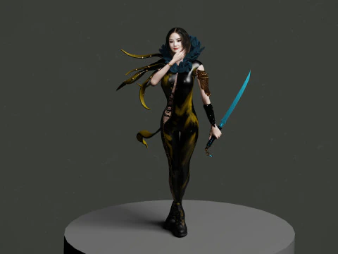 Jinsoyun from Blade and Soul Fan Art 3D Model
