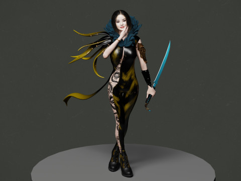 Jinsoyun from Blade and Soul Fan Art 3D Model