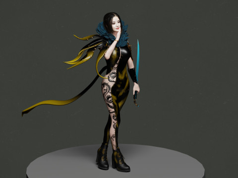 Jinsoyun from Blade and Soul Fan Art 3D Model