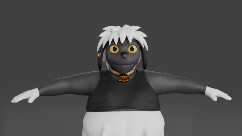 Kuro the Miltak 3D Fan Art Model Modelo 3D .c4d .max .obj .3ds .fbx .stl .blend