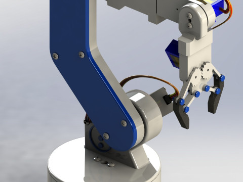 Mini Arduino Robot With Finger Gripper 3D Model