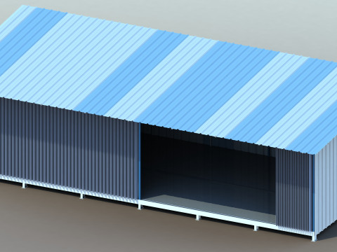 Industrial Welding Booth 3D Model
