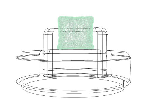 DIVANO TONDO Modello 3D