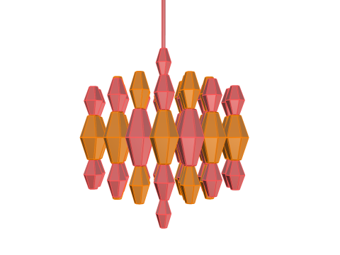 VENINI POLIEDRI CHANDELIER Modelo 3D