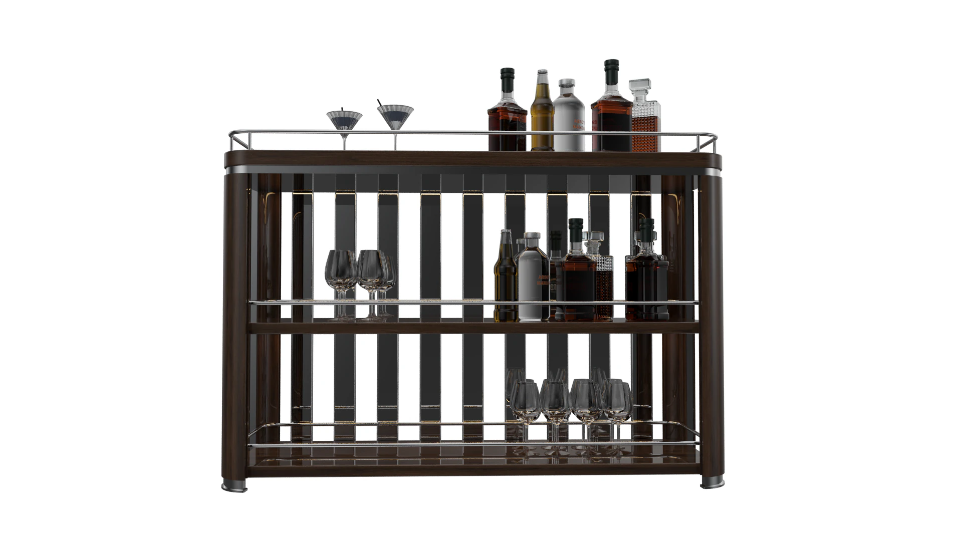 BUFFET BAR 3D Model .c4d .max .obj .3ds .fbx .stl .blend 