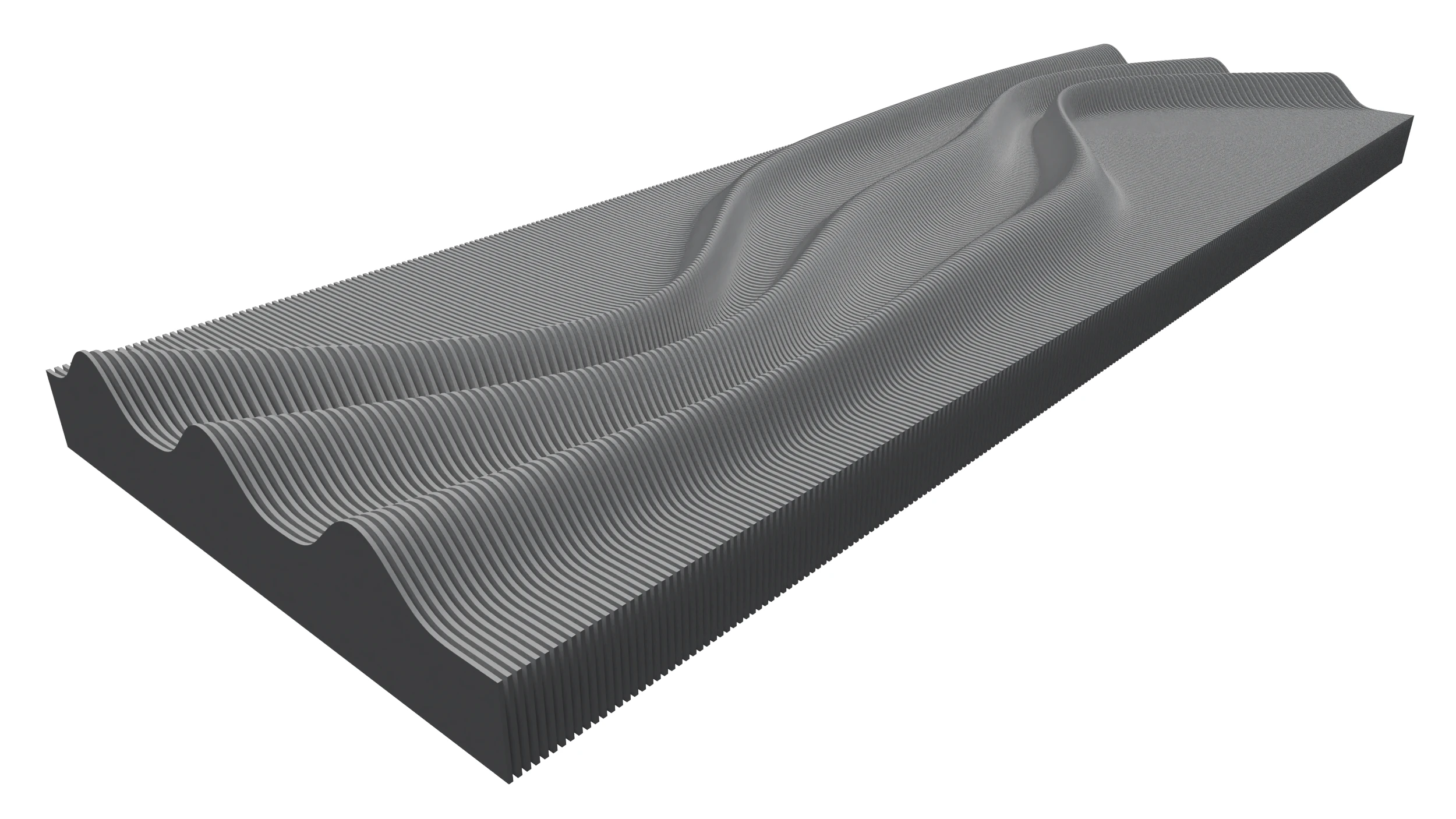 WAVES PANEL 3D Model .c4d .max .obj .3ds .fbx .stl .blend 