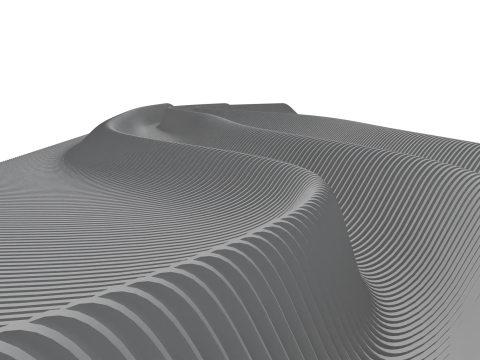 ПАНЕЛЬ ВОЛН 3D Модель