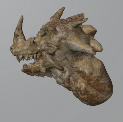 Dragon Skull 3D Model .c4d .max .obj .3ds .fbx .stl .blend 