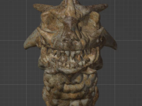 Dragon Skull 3D Model