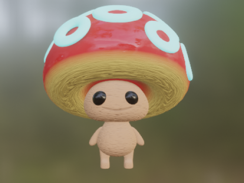 Mushroom - man 3D-Modell