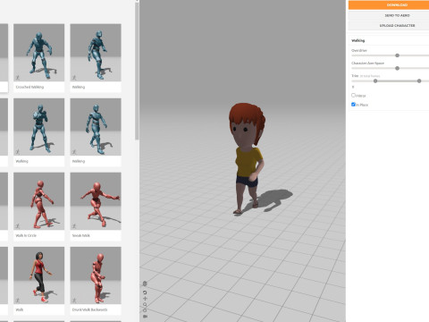 Cartoon Female Character Rigged 001 3D Model