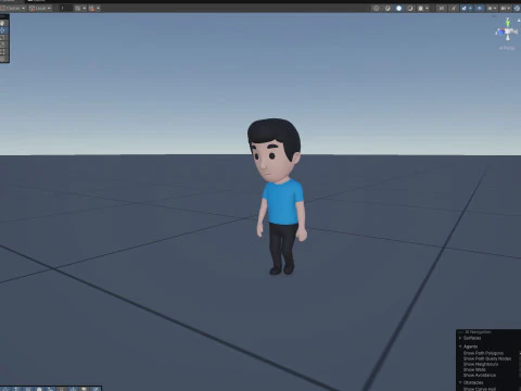 Cartoon Male Character Rigged 002 3D Model