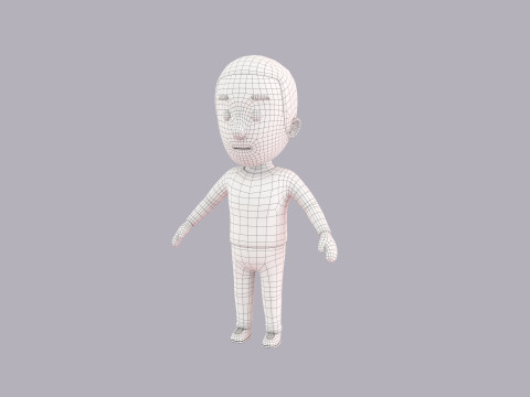 Cartoon Male Character Rigged 003 3D Model