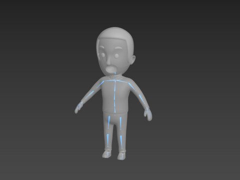 Cartoon Male Character Rigged 003 3D Model