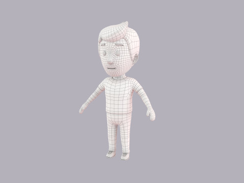 Cartoon Male Character Rigged 004 Modèle 3D