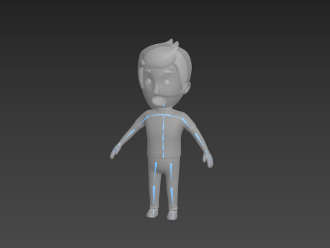 Cartoon Male Character Rigged 004 Modèle 3D