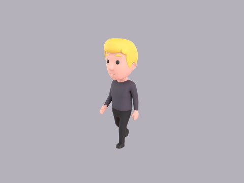 Cartoon Male Character Rigged 005 Modèle 3D