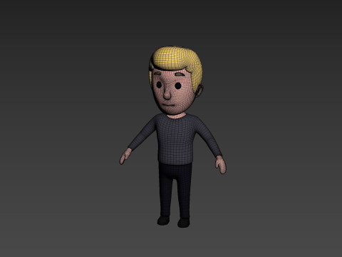 Cartoon Male Character Rigged 005 Modèle 3D
