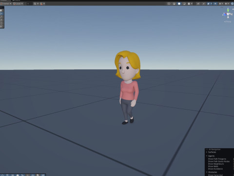 Cartoon Female Character Rigged 004 Modelo 3D