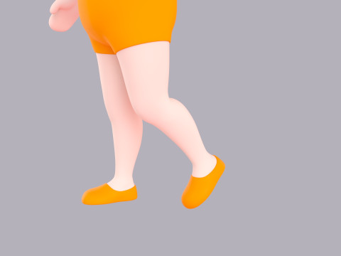 Cartoon Female Character Rigged 005 3D Model