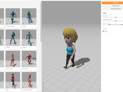 Cartoon Female Character Rigged 005 3D Model