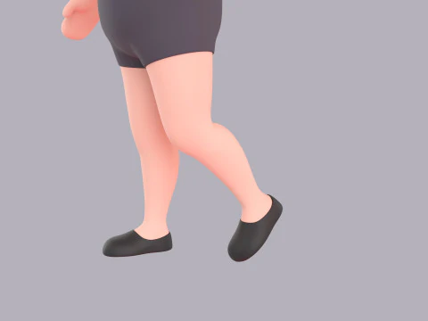 Cartoon Female Character Rigged 006 3D Model