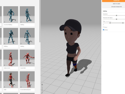 Cartoon Female Character Rigged 006 3D Model