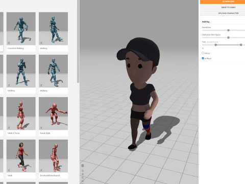 Cartoon Female Character Rigged 006 3D Model