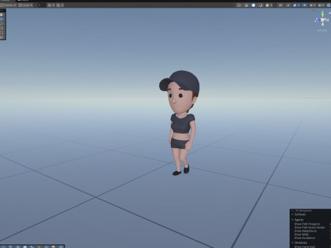 Cartoon Female Character Rigged 006 3D Model