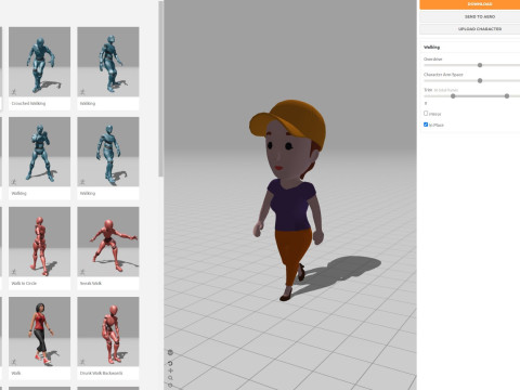 Cartoon Female Character Rigged 007 3D Modell