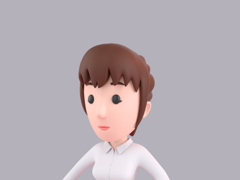 Cartoon Female Character Rigged 008 Modèle 3D