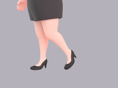 Cartoon Female Character Rigged 008 Modèle 3D