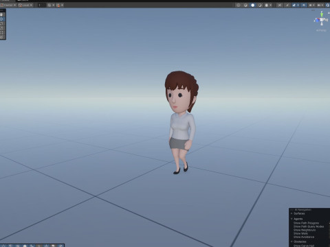Cartoon Female Character Rigged 008 Modèle 3D