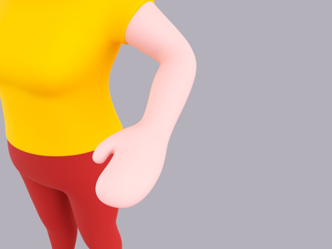 Cartoon Female Character Rigged 009 Model 3D