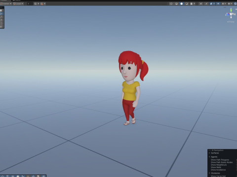 Cartoon Female Character Rigged 009 Model 3D