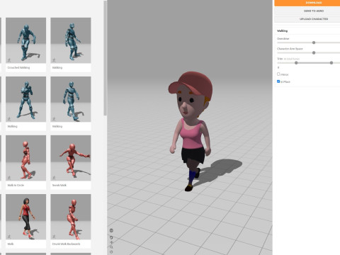 Cartoon Female Character Rigged 010 3D 模型